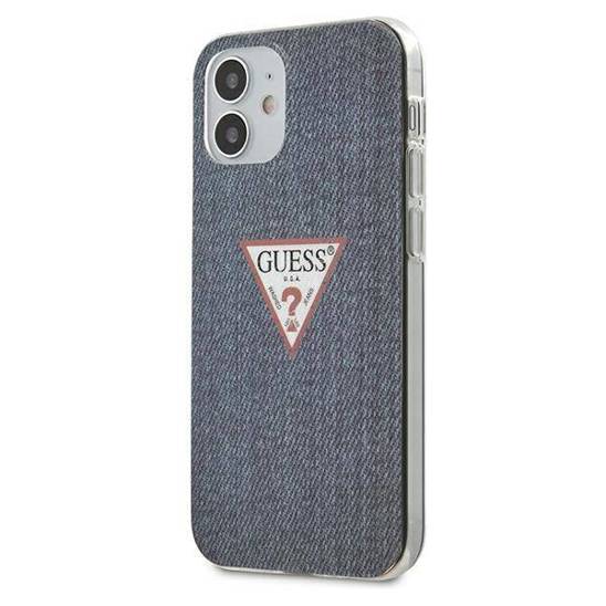 Original Case IPHONE 12 MINI Guess Hardcase Jeans Collection (GUHCP12SPCUJULDB) navy blue