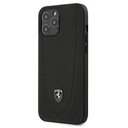 Original Case IPHONE 12 PRO MAX Ferrari Hardcase Off Track Perforated (FEOGOHCP12LBK) black