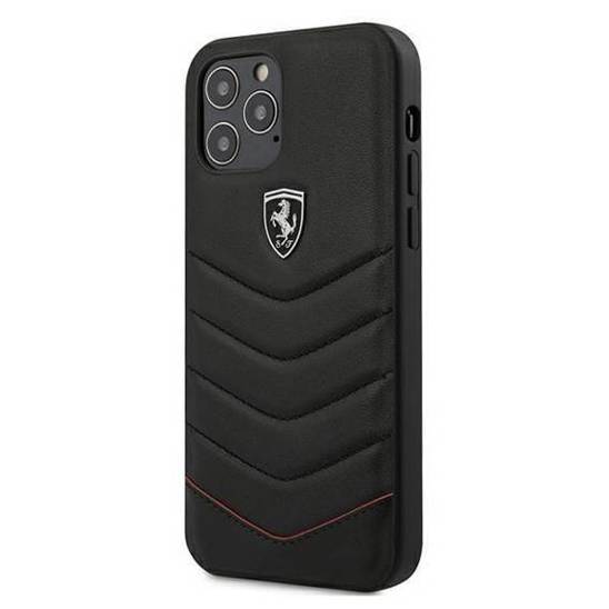 Original Case IPHONE 12 PRO MAX Ferrari Hardcase Off Track Quilted (FEHQUHCP12LBK) black