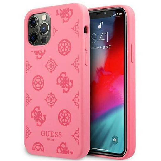 Original Case IPHONE 12 PRO MAX Guess Hard Case Peony Collection (GUHCP12LLSPEFU) pink