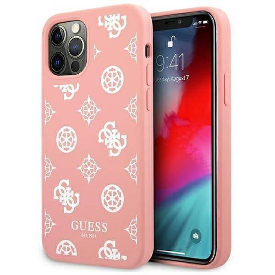 Original Case IPHONE 12 PRO MAX Guess Hard Case Peony Collection (GUHCP12LLSPEWPI) light pink