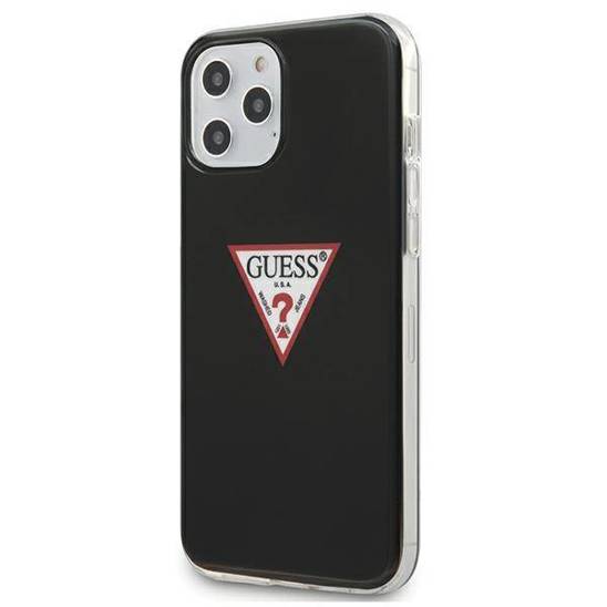 Original Case IPHONE 12 PRO MAX Guess Hardcase Triangle Collection (GUHCP12LPCUCTLBK) black