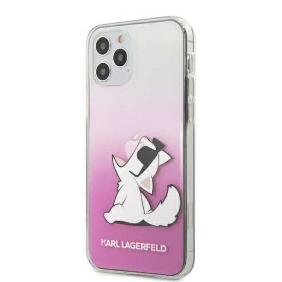 Original Case IPHONE 12 PRO MAX Karl Lagerfeld Hardcase Choupette Fun (KLHCP12LCFNRCPI) pink