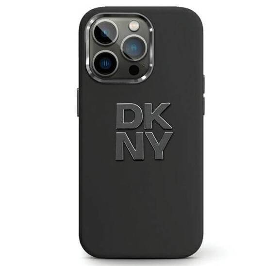 Original Case IPHONE 13 / 14 / 15 DKNY Hardcase Liquid Silicone Metal Logo (DKHCP15SSMCBSK) black