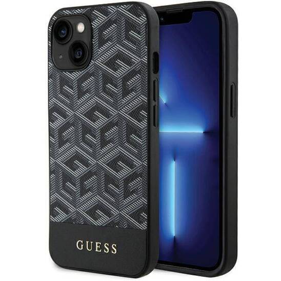 Original Case IPHONE 13 / 14 / 15 Guess Hardcase IML 4G MagSafe (GUHMP15SHGCFSEK) black