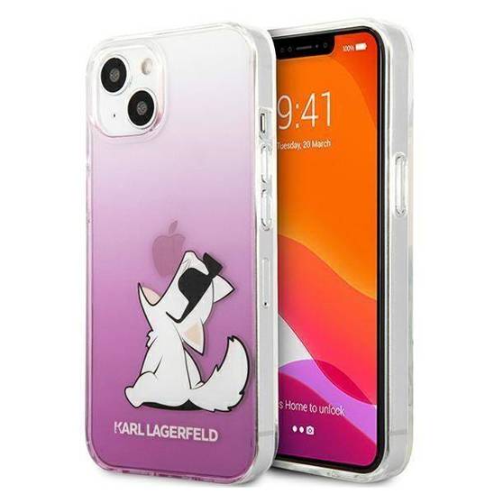 Original Case IPHONE 13 Karl Lagerfeld Hardcase Choupette Fun (KLHCP13SCFNRCPI) pink