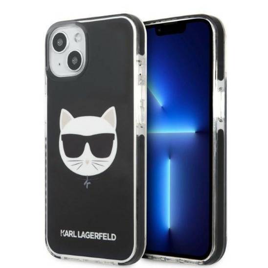 Original Case IPHONE 13 Karl Lagerfeld Hardcase Choupette Head black