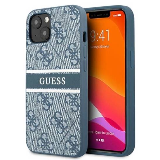 Original Case IPHONE 13 MINI 5,4" Guess Hardcase 4G Stripe GUHCP13S4GDBL blue