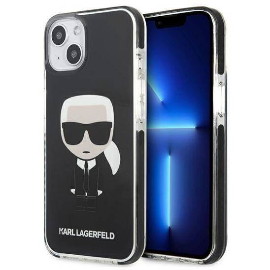 Original Case IPHONE 13 MINI Karl Lagerfeld Hardcase Iconik Karl (KLHCP13STPEIKK) black