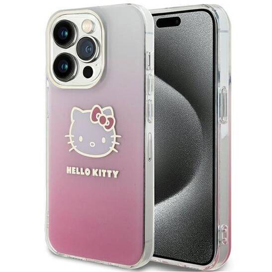 Original Case IPHONE 13 PRO Hello Kitty Hardcase IML Gradient Electrop Kitty Head (HKHCP13LHDGKEP) pink