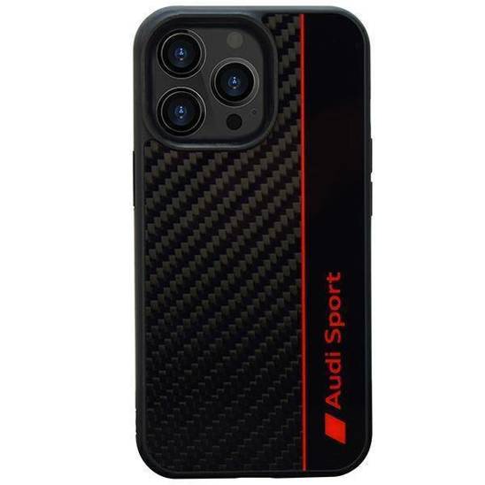 Original Case IPHONE 13 PRO MAX Audi Carbon Fiber Stripe (AUS-TPUPCIP13PM-R8/D1-BK) black