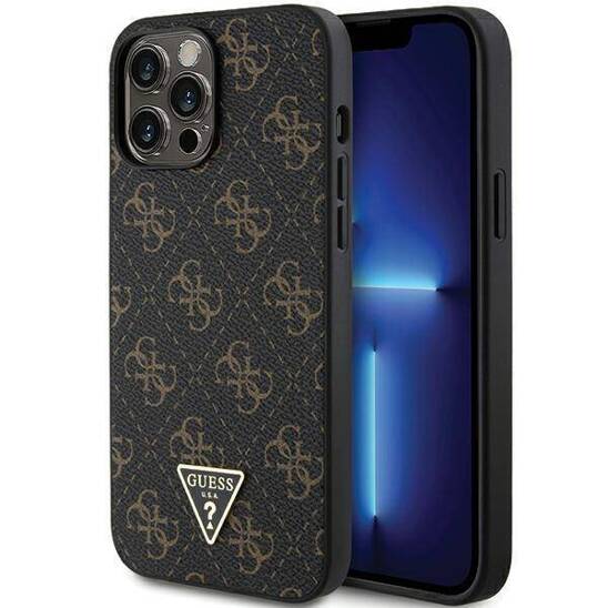 Original Case IPHONE 13 PRO MAX Guess Hardcase 4G Triangle Metal Logo (GUHCP13XPG4GPK) black