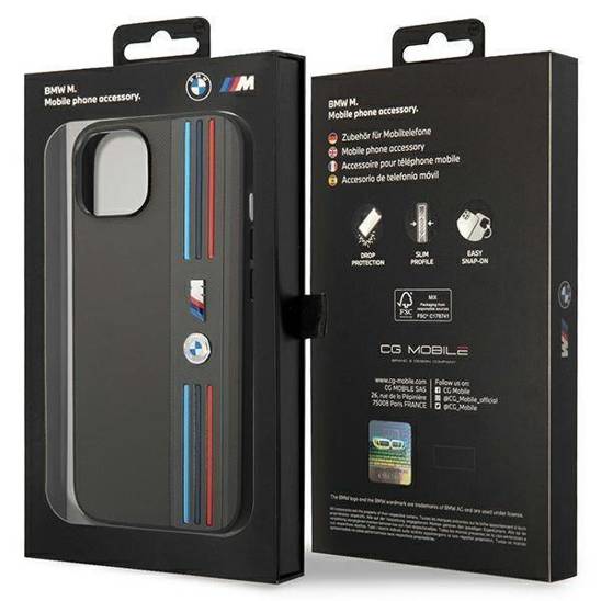 Original Case IPHONE 14 BMW Tricolor M Collection (BMHCP14S22PPMA) gray