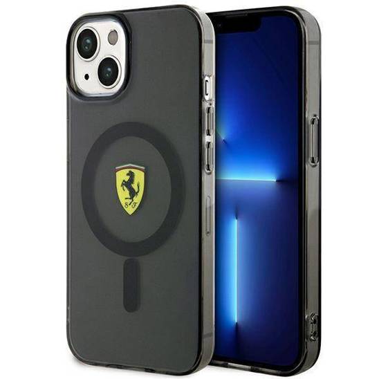 Original Case IPHONE 14 Ferrari Hardcase Translucent Magsafe (FEHMP14SURKK) black