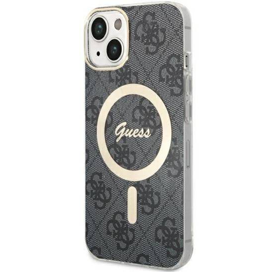 Original Case IPHONE 14 Guess Hardcase 4G MagSafe (Guhmp14sh4stk) black