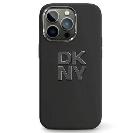 Original Case IPHONE 14 PLUS / 15 PLUS DKNY Hardcase Liquid Silicone Metal Logo (DKHCP15MSMCBSK) black