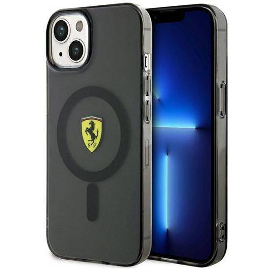 Original Case IPHONE 14 PLUS Ferrari Hardcase Translucent Magsafe (FEHMP14MURKK) black