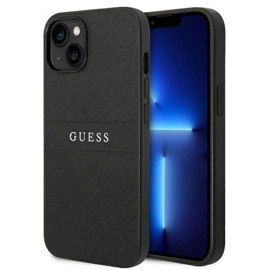 Original Case IPHONE 14 PLUS Guess Saffiano Strap black