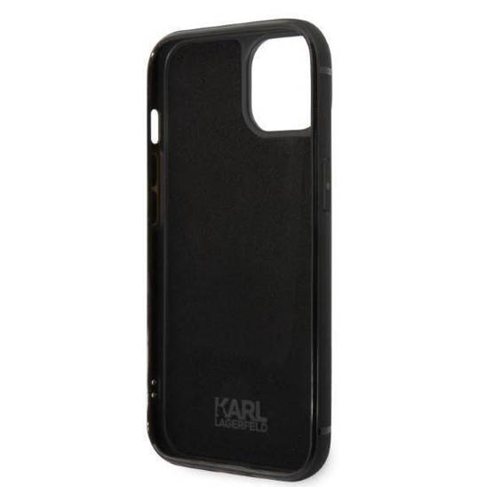 Original Case IPHONE 14 PLUS Karl Lagerfeld Signature Logo Cardslot (KLHCP14MCSSK) black