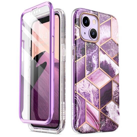 Original Case IPHONE 14 PLUS Supcase Cosmo Marble purple