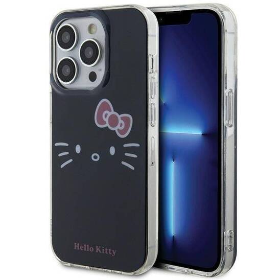 Original Case IPHONE 14 PRO Hello Kitty Hardcase IML Kitty Face (HKHCP14LHKHLK) black