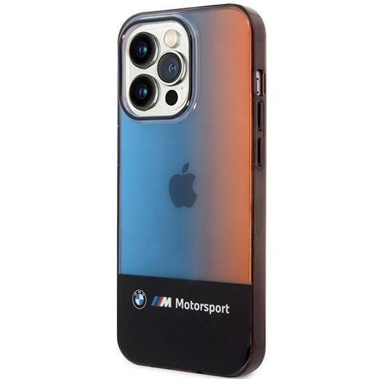 Original Case IPHONE 14 PRO MAX BMW Half Tricolor (BMHCP14X22HMGK) black