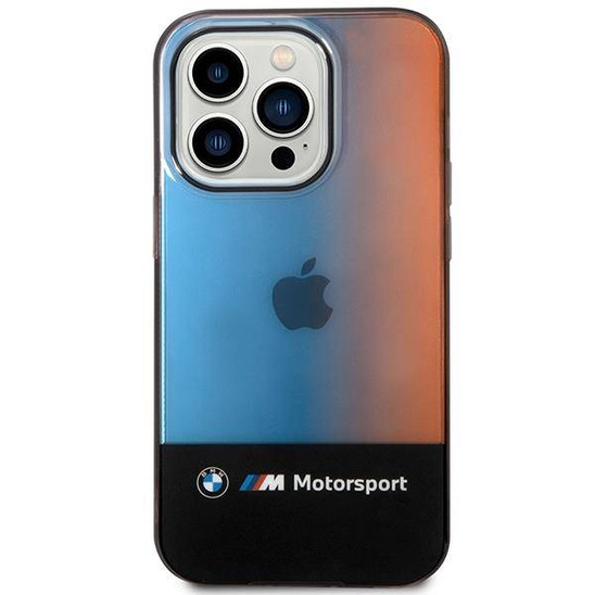 Original Case IPHONE 14 PRO MAX BMW Half Tricolor (BMHCP14X22HMGK) black