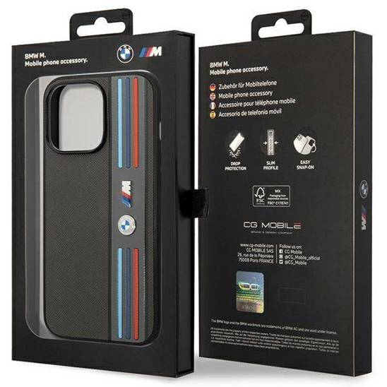 Original Case IPHONE 14 PRO MAX BMW Tricolor M Collection (BMHCP14X22PPMA) gray