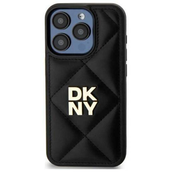 Original Case IPHONE 15 DKNY Quilted Stack Logo (DKHCP15SPQDSLK) black