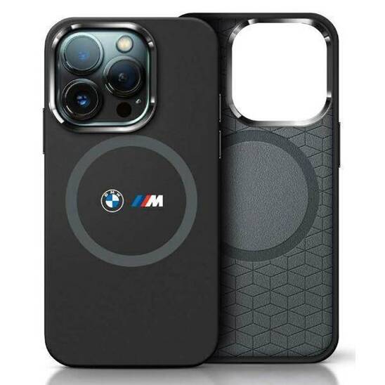 Original Case IPHONE 16 BMW Hardcase M Silicone Printed Ring MagSafe (BMHMP16S23SROK) black