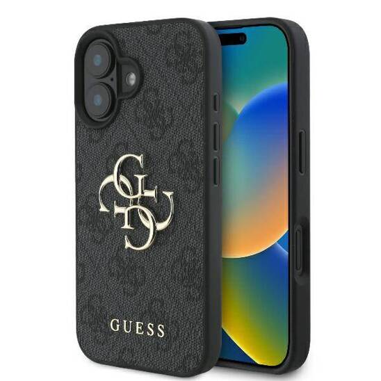 Original Case IPHONE 16 Guess Hardcase 4G Big Logo (GUHCP16S4GMGGR) black