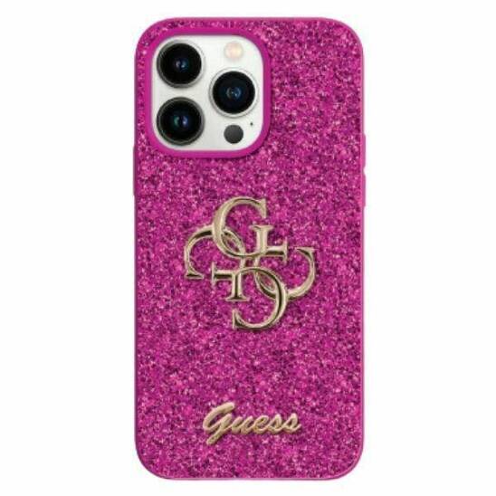 Original Case IPHONE 16 Guess Hardcase Fixed Glitter Big 4G (GUHCP16SHG4SGU) purple