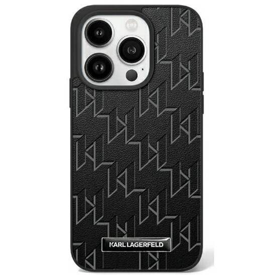 Original Case IPHONE 16 Karl Lagerfeld Hardcase Hot Stamp MagSafe (KLHMP16SPKHPORPK) black