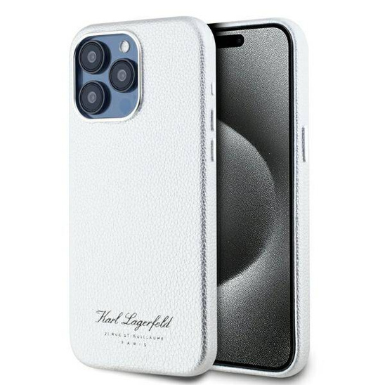 Original Case IPHONE 16 PRO Karl Lagerfeld Hardcase Hotel RSG (KLHCP16LPGWCMKHG) gray