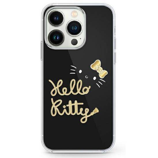 Original Case IPHONE 16 PRO MAX Hello Kitty Hardcase IML Golden Diva MagSafe (HKHMP16XHGDIK) black