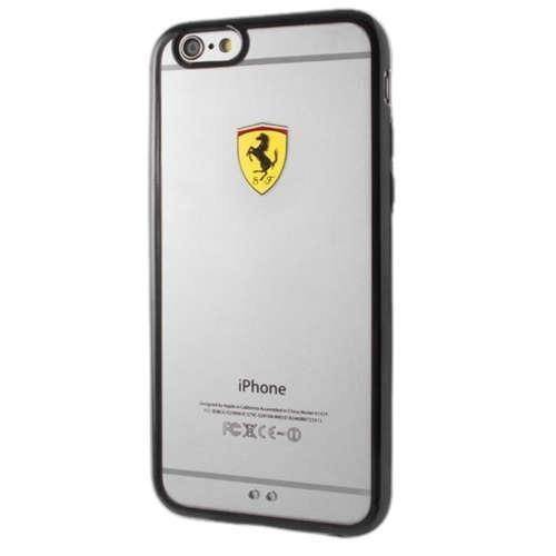 Original Case IPHONE 6 / 6S Ferrari Hardcase Racing Shield Black (FEHCP6BK) transparent