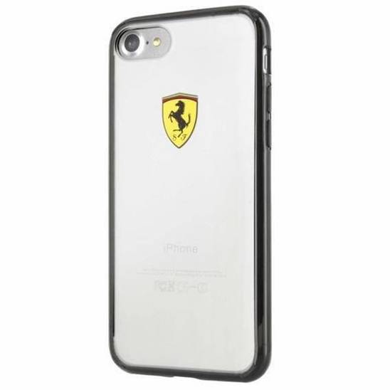 Original Case IPHONE SE 2022 / SE 2020 / 7 / 8 Ferrari Hardcase Racing Shield (FEHCP7BK) transparent