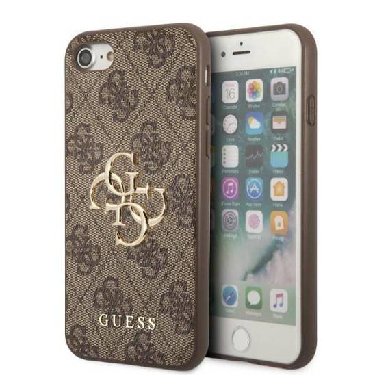 Original Case IPHONE SE 2022 / SE 2020 / 7 / 8 Guess Hardcase 4G Big Metal Logo (GUHCI84GMGBR) brown