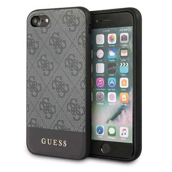 Original Case IPHONE SE 2022 / SE 2020 / 7 / 8 Guess Hardcase 4G Stripe Collection (GUHCI8G4GLGR) gray