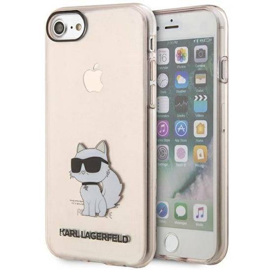 Original Case IPHONE SE 2022 / SE 2020 / 7 / 8 Karl Lagerfeld Hardcase Ikonik Choupette (KLHCI8HNCHTCP) pink