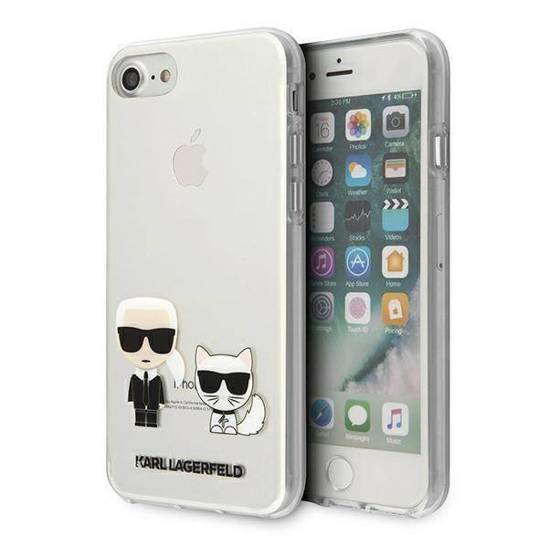 Original Case IPHONE SE 2022 / SE 2020 / 7 / 8 Karl Lagerfeld Hardcase Karl&Choupette (KLHCI8CKTR) transparent