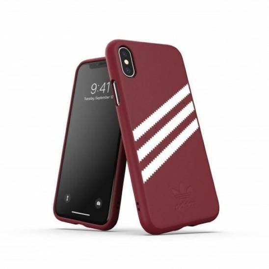 Original Case IPHONE X / XS Adidas OR Booklet Case Suede (33282) burgundy