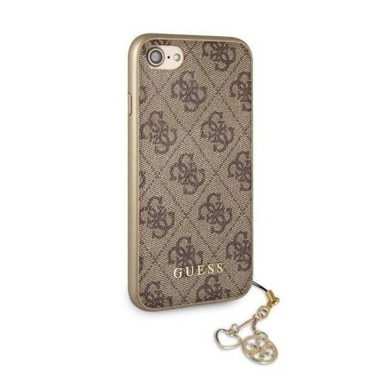 Original Case IPHONE X / XS Guess Hardcase 4G Charms Collection (GUHCPXGF4GBR) brown