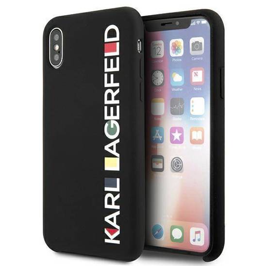 Original Case IPHONE X / XS Karl Lagerfeld Hardcase Glossy Bauhaus black