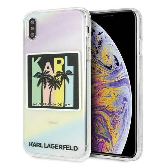 Original Case IPHONE XS MAX Karl Lagerfeld Hardcase Kalifornia Dreams (KLHCI65IRKD) pattern