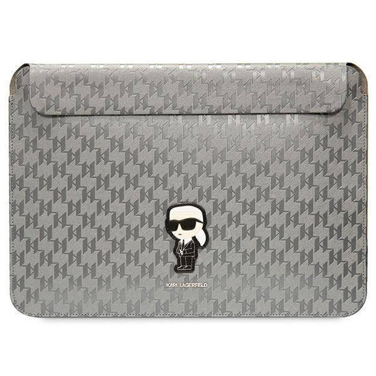 Original Case LAPTOP 14" Karl Lagerfeld Sleeve Saffiano Monogram Ikonik (KLCS14SAKHPKG) silver