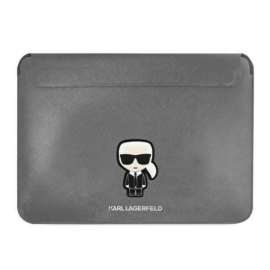 Original Case LAPTOP 16" Karl Lagerfeld Sleeve Saffiano Ikonik Karl (KLCS16PISFG) silver