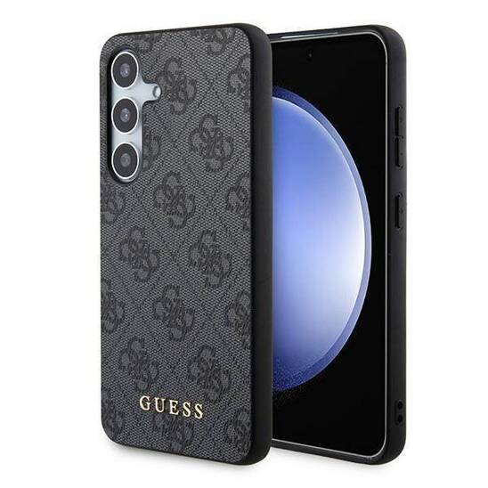 Original Case SAMSUNG GALAXY A35 5G Guess Hard Case 4G Metal Gold Logo (GUOHCSA35G4GFGR) black