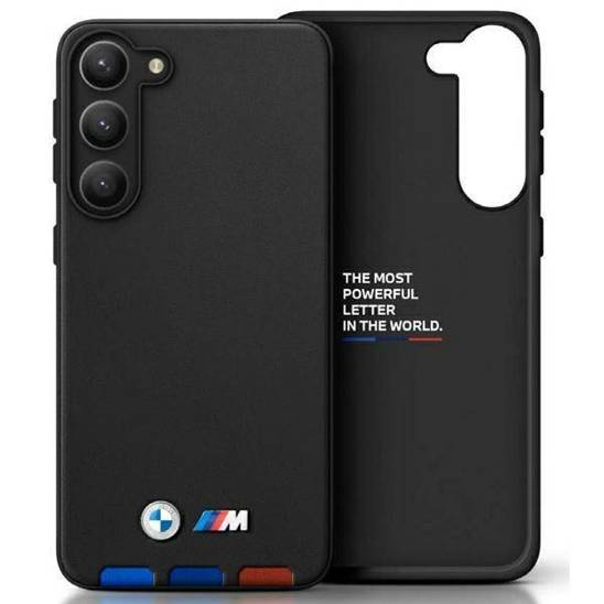 Original Case SAMSUNG GALAXY A54 5G BMW Leather Stamp Tricolor (BMHCSA5422PTDK) black