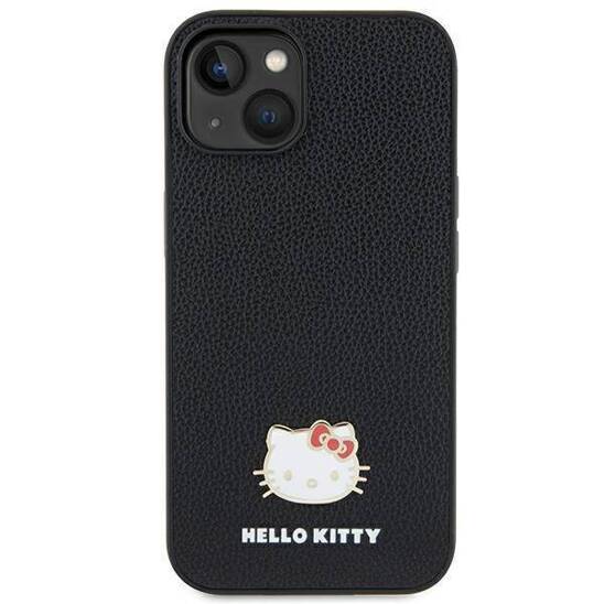 Original Case SAMSUNG GALAXY A55 5G Hello Kitty Hardcase Metal Logo Kitty Head (HKHCSA55PGHDLMK) black